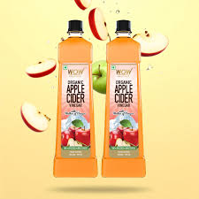 WOW Life Science Apple Cider Vinegar 400ml | Organic Himalayan Apples | Mother of Vinegar with Probiotics | Unfiltered & Unpasteurized | For Weight Management, Reduced Bloating, Healthy Skin & Hair